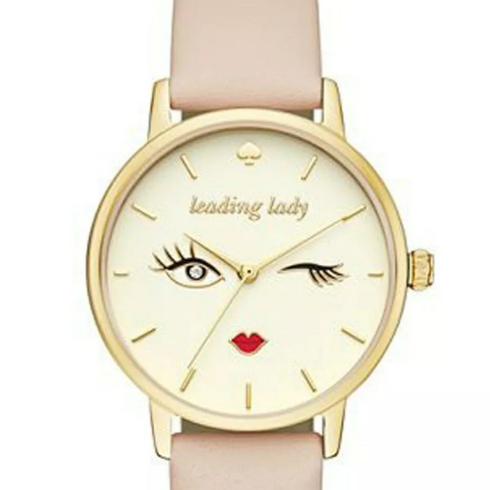 Kate Spade 😉 Wink face vachetta leather watch - Picture 2 of 4
